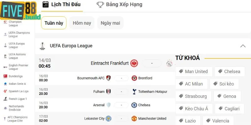 Cập nhật thông tin thể thao liên tục và chính xác