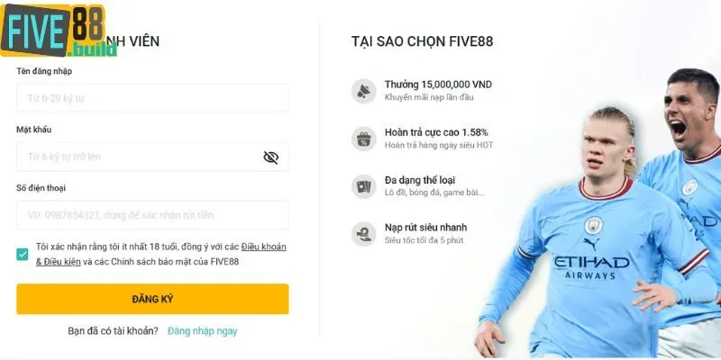 Tạo tài khoản sòng bài online