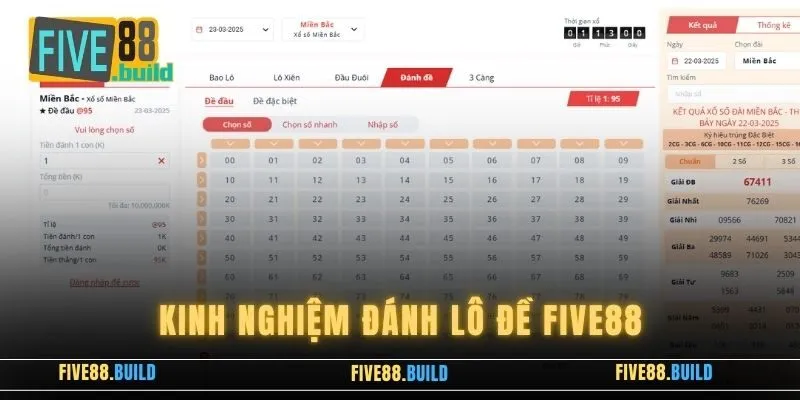 Kinh Nghiệm Đánh Lô Đề Five88 Chuẩn Xác Đến Từ Chuyên Gia